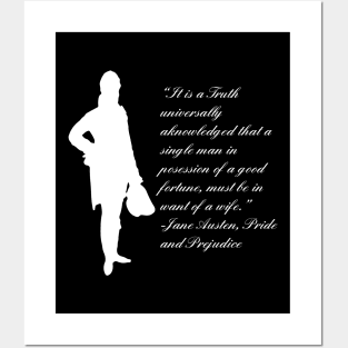 Pride and Prejudice - Opening quote Posters and Art